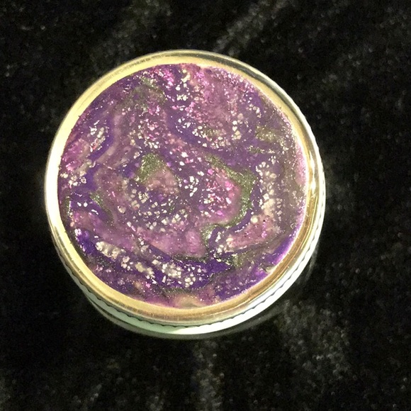 Purple Polymer Clay on Stash Jar - Picture 2 of 4